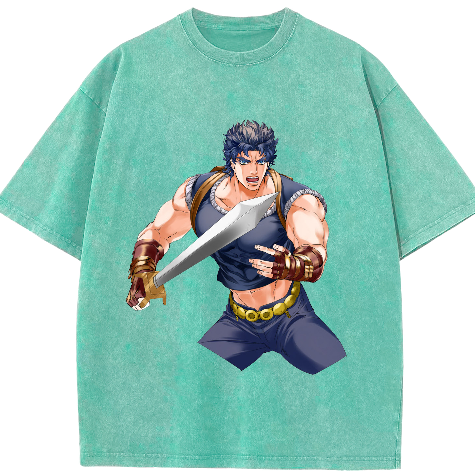 （画像用） ジョジョの奇妙な冒険 /ジョナサン?ジョースター JoJo's Bizarre Adventure Jonathan Joestar 綿100% ヴィンテージ風 半袖Tシャツ（フロントプリント）